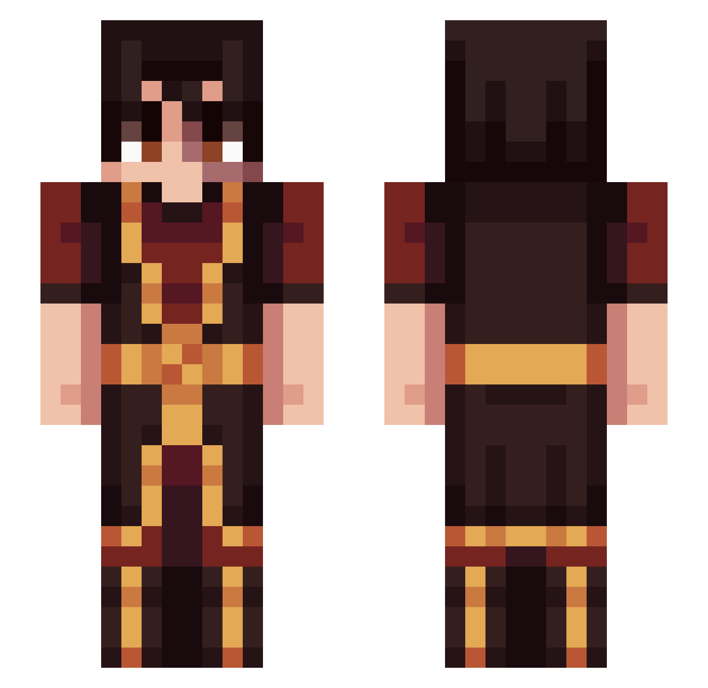 sgrg32 Minecraft skin, front and back view