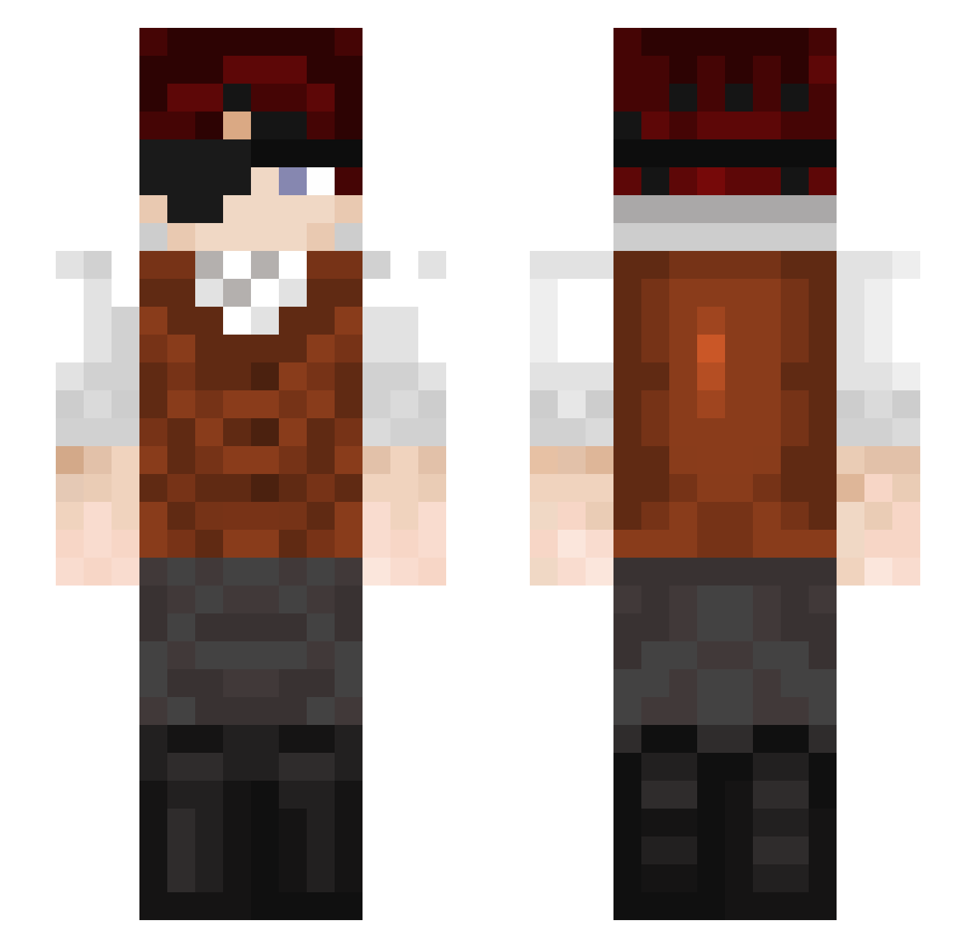Ramza_Savesoft Minecraft skin, front and back view