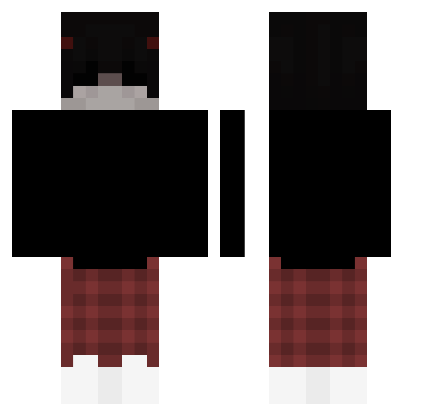 T4WERKAZAKH Minecraft skin, front and back view