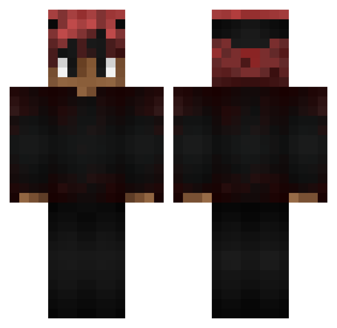 zGerar Minecraft skin, front and back view