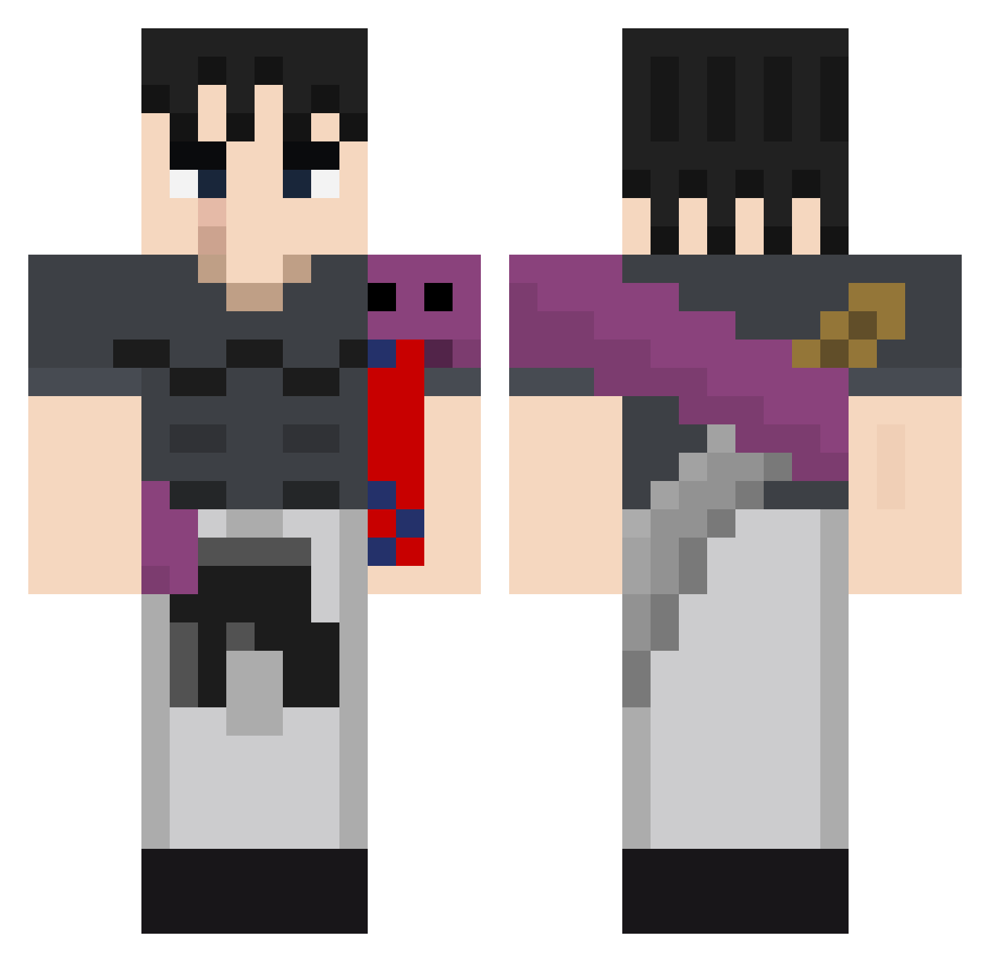 JesusCheeto1 Minecraft skin, front and back view