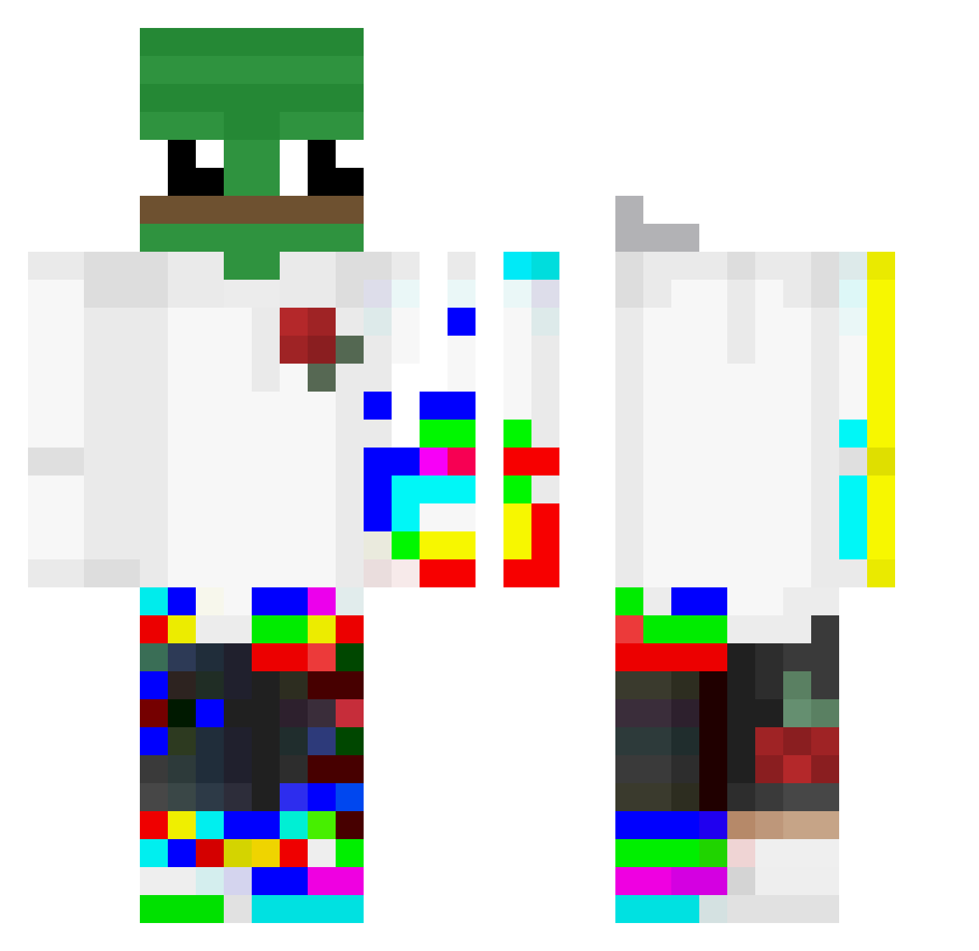 oBanner Minecraft skin, front and back view
