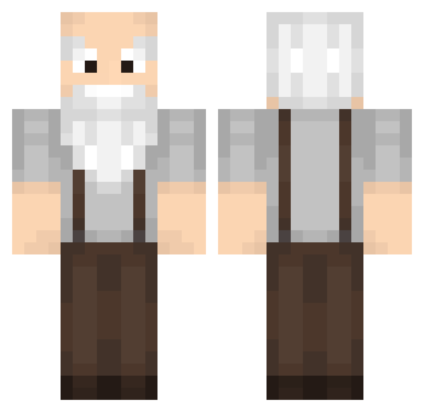 TobaKralj Minecraft skin, front and back view