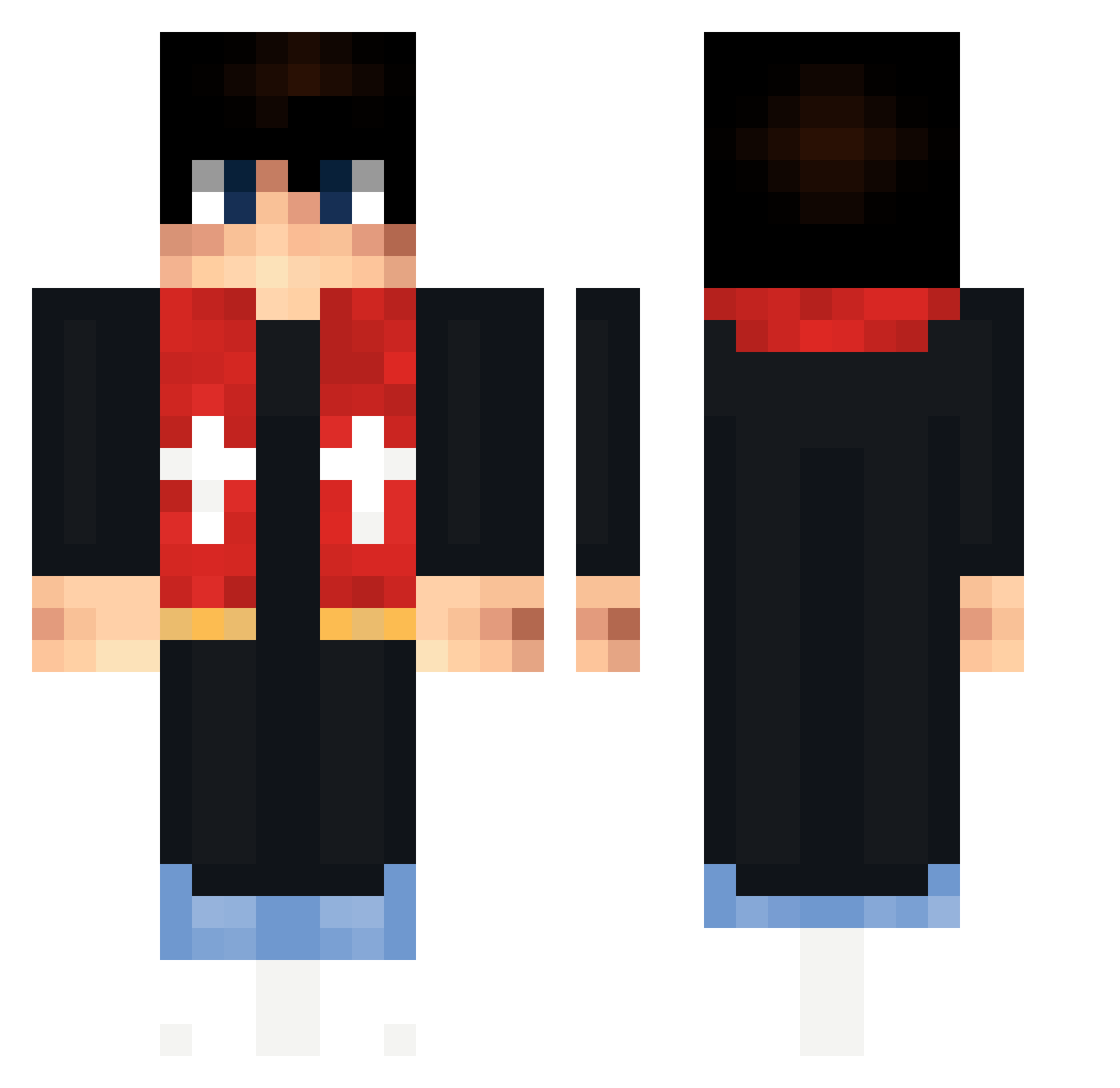 DruidFlooid Minecraft skin, front and back view
