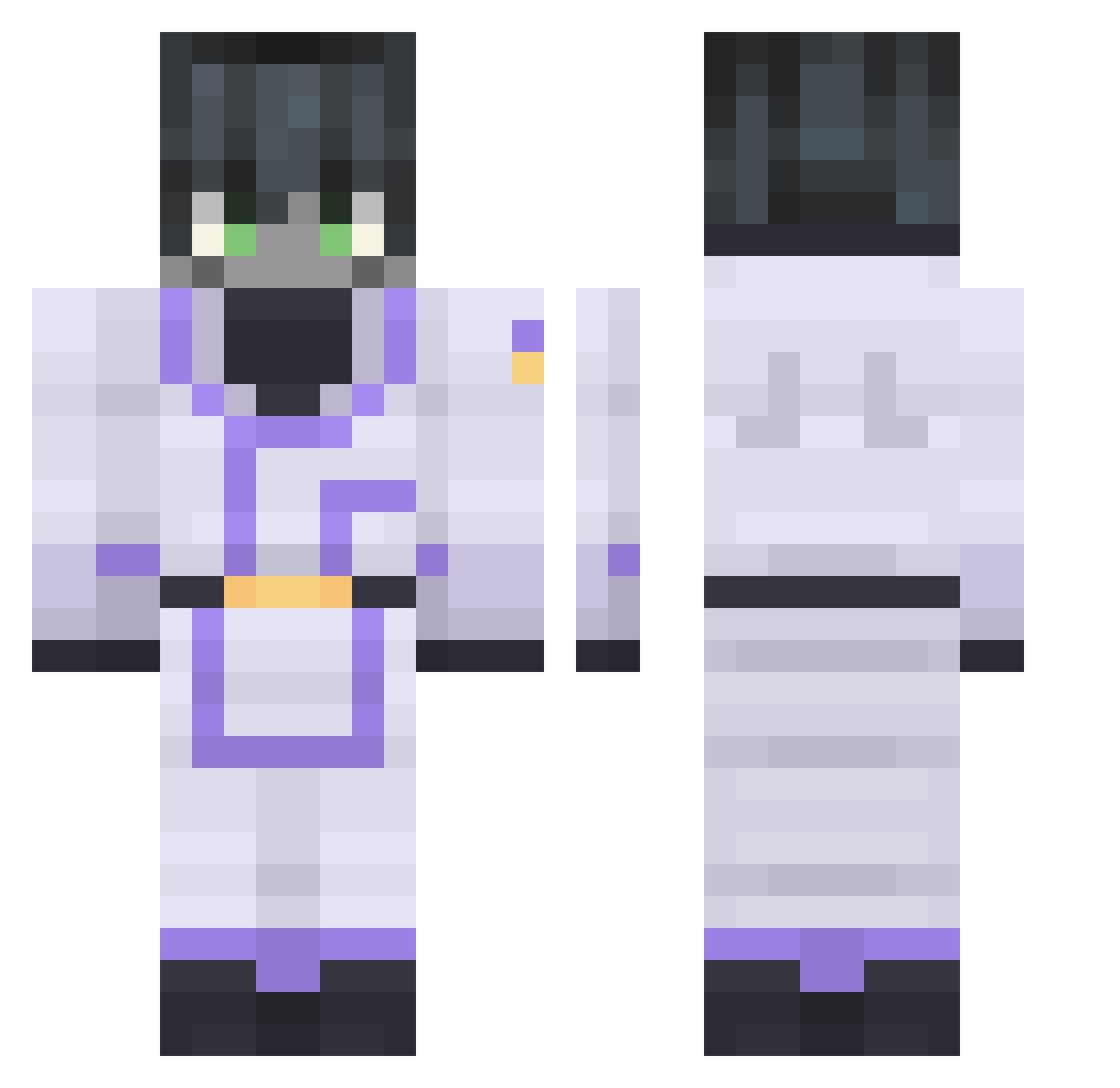 s7zQQ Minecraft skin, front and back view