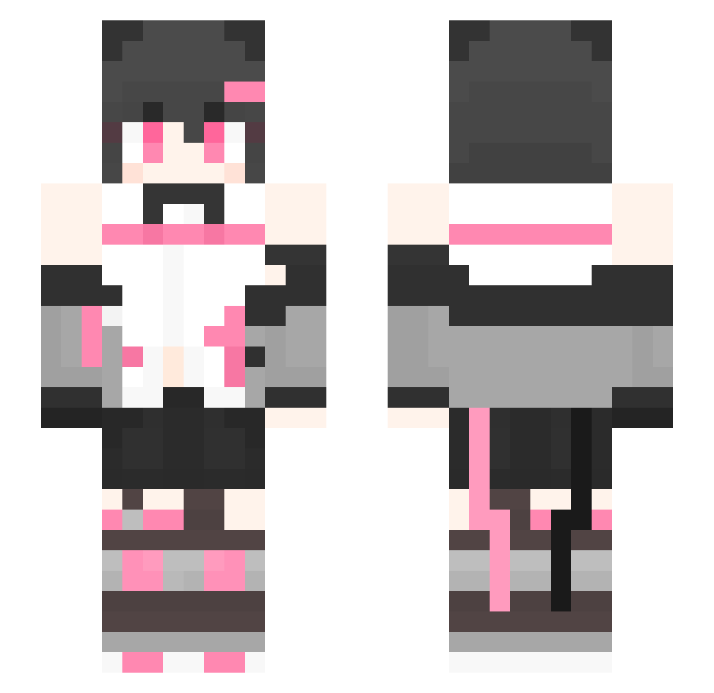 Rivera_04 Minecraft skin, front and back view