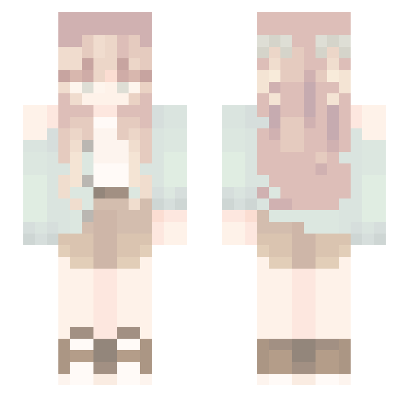 sylric Minecraft skin, front and back view