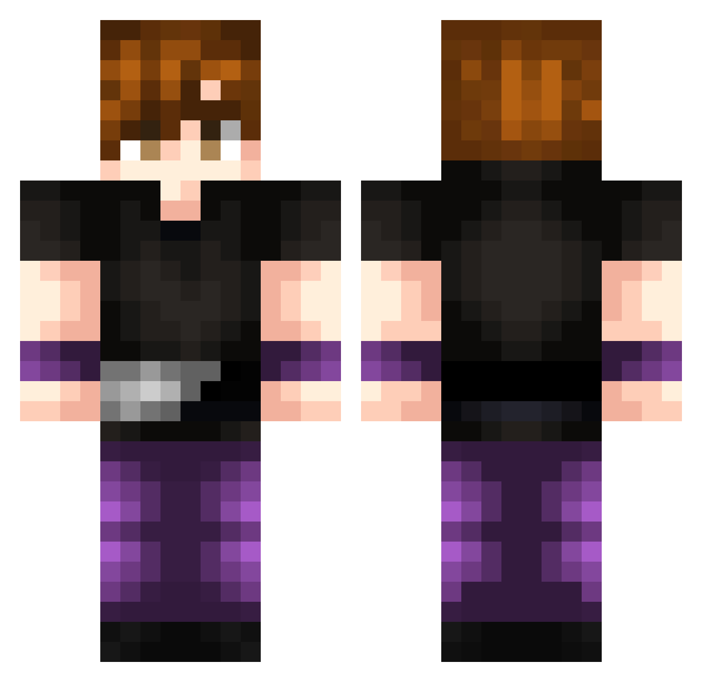 Gold_sas Minecraft skin, front and back view