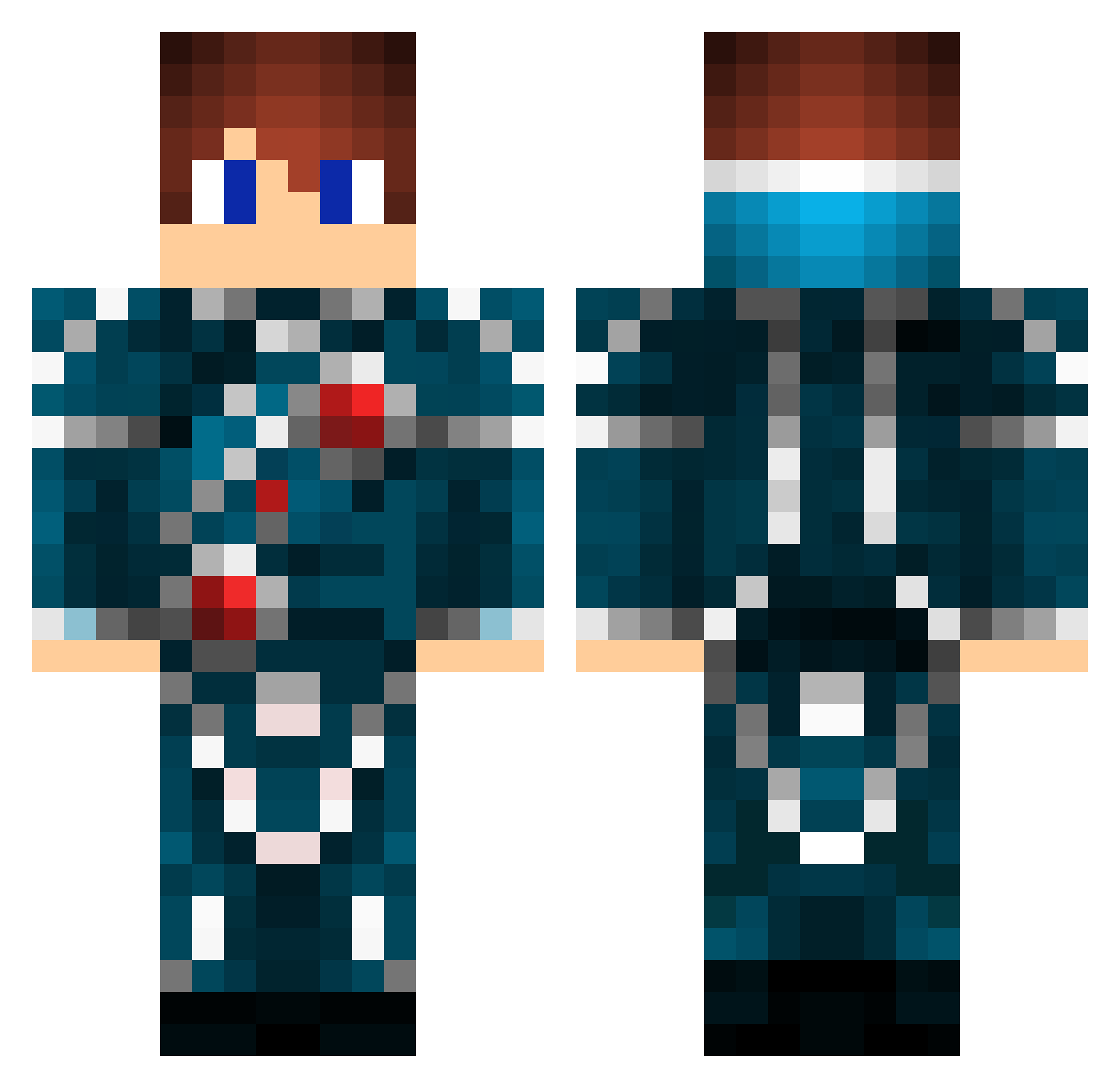 Jace_san Minecraft skin, front and back view
