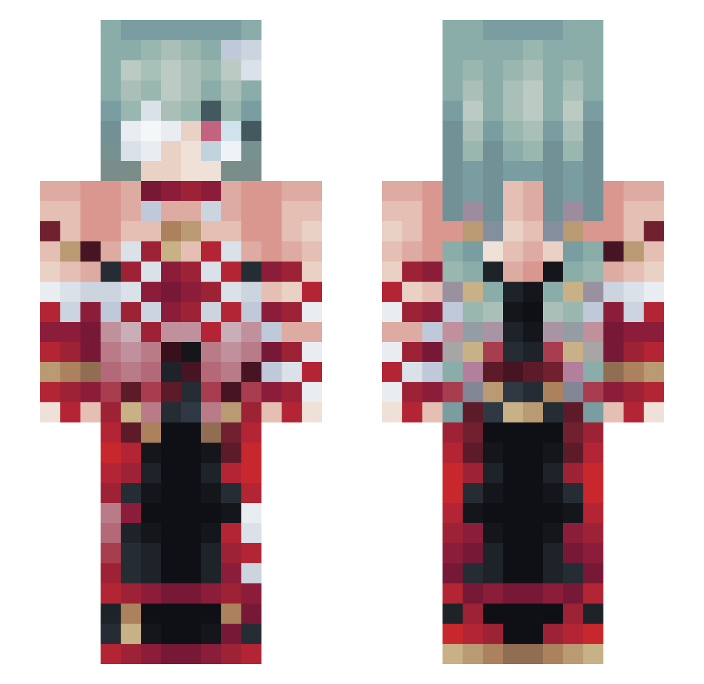 Reginlief_ Minecraft skin, front and back view
