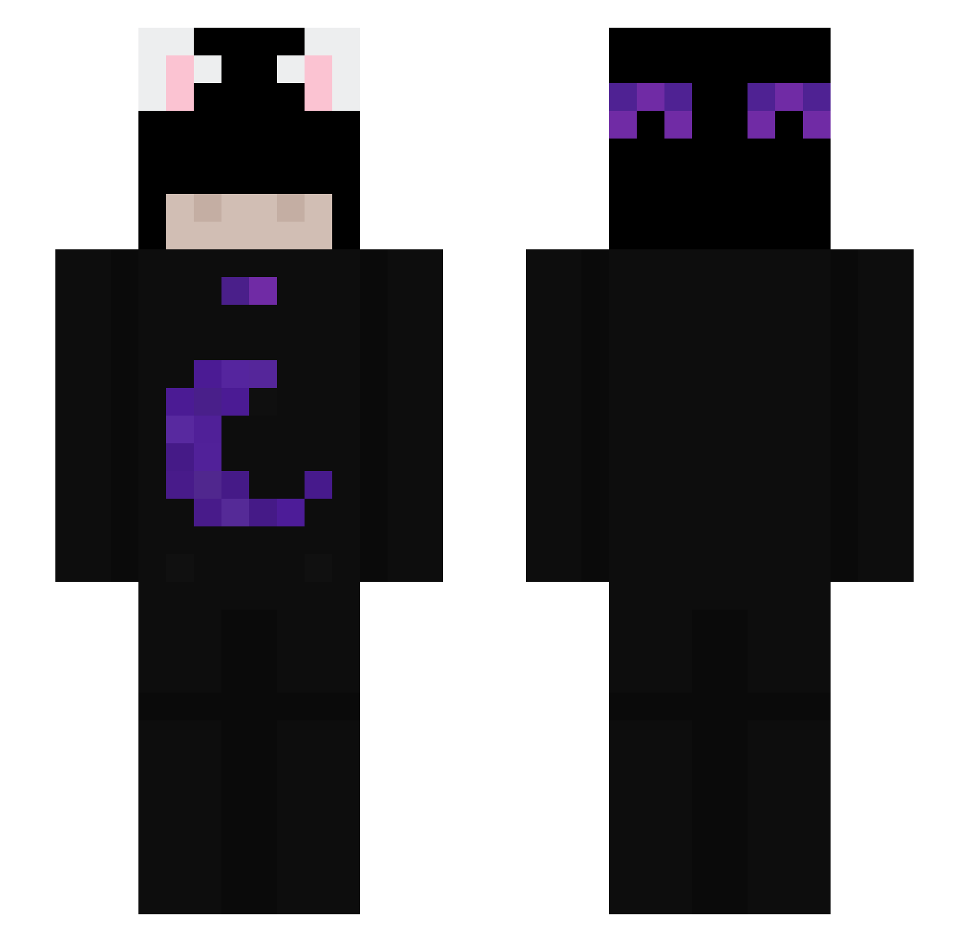 xTanth Minecraft skin, front and back view