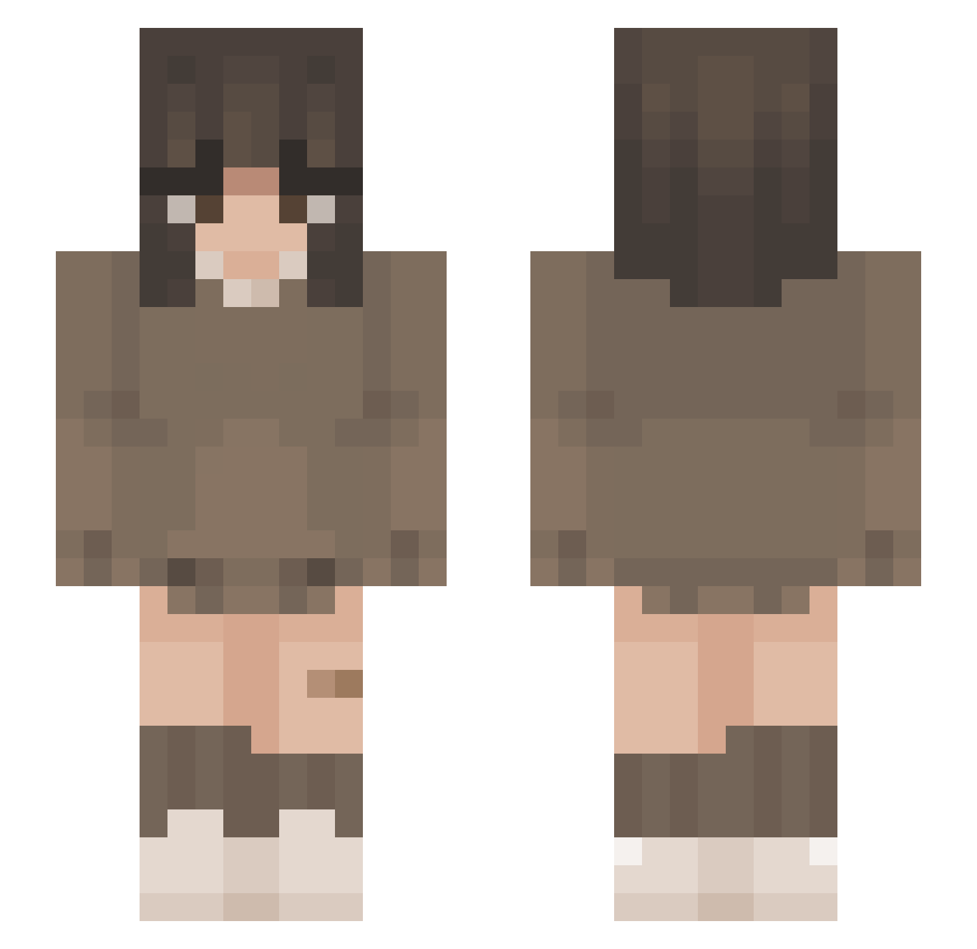 softblanket Minecraft skin, front and back view