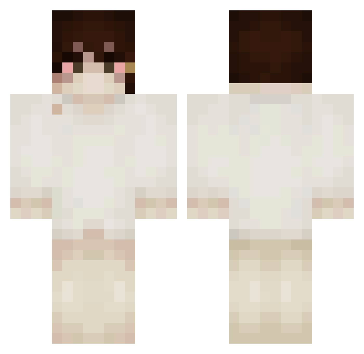Shreklaser2 Minecraft skin, front and back view