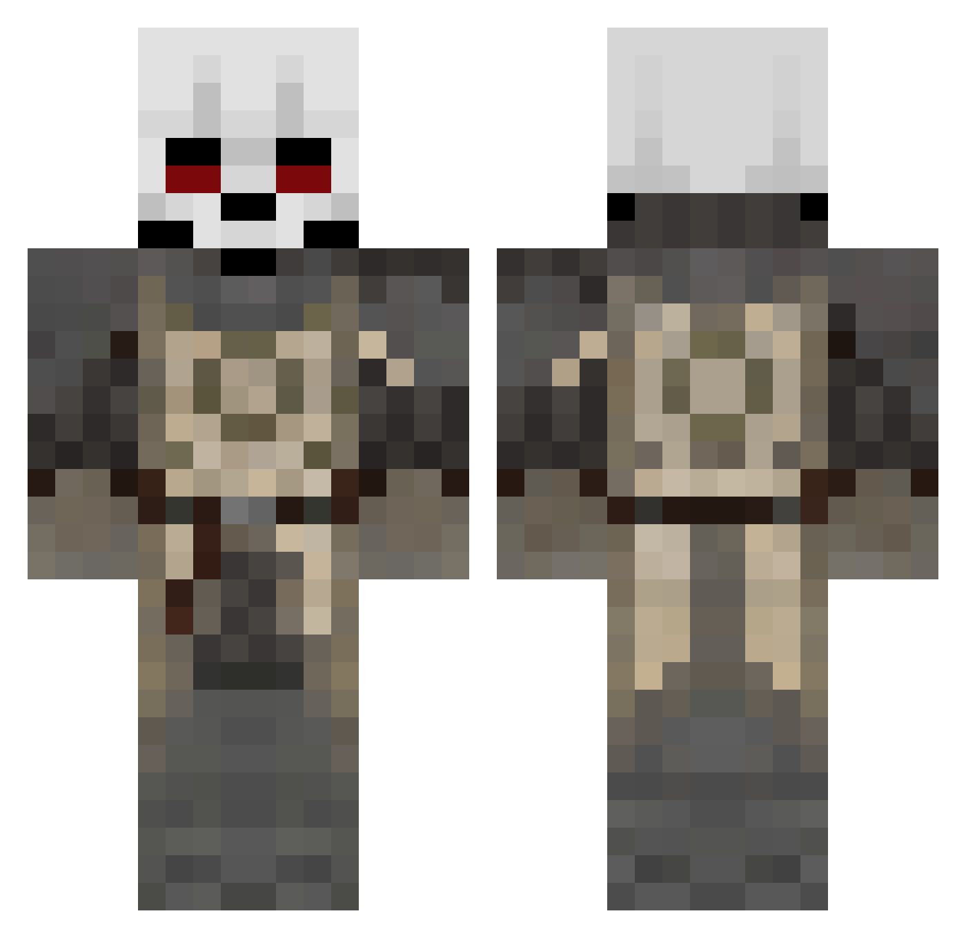 Heniswastaken Minecraft skin, front and back view