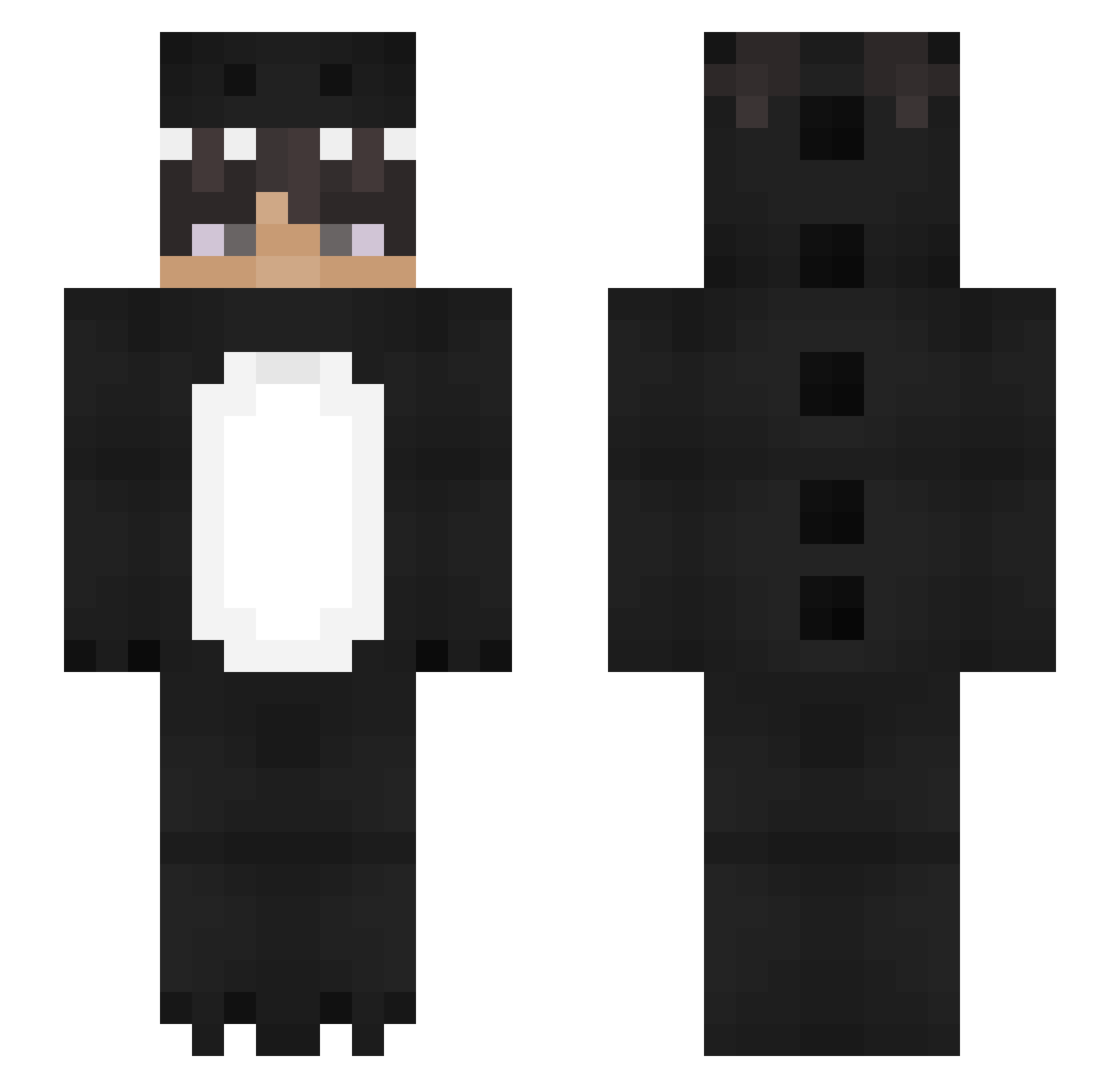 Whinarn Minecraft skin, front and back view
