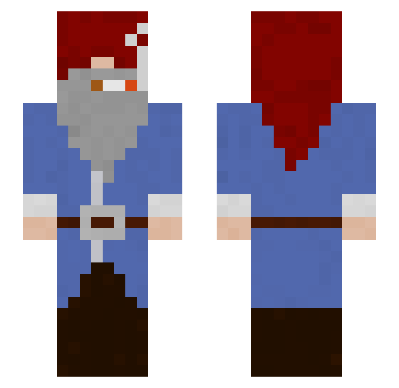 Gh0stlyWILD Minecraft skin, front and back view