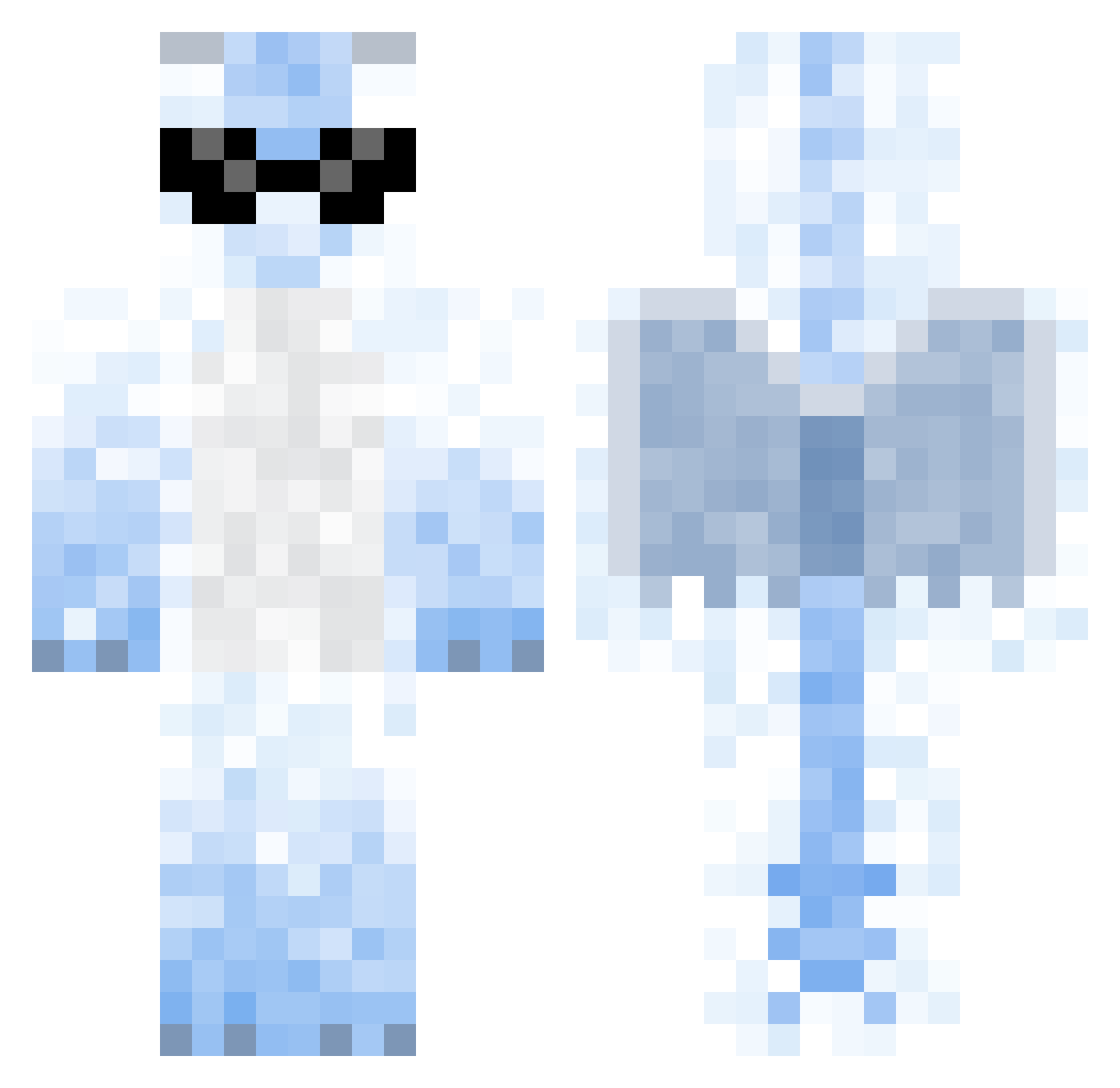 Spelmannen10 Minecraft skin, front and back view