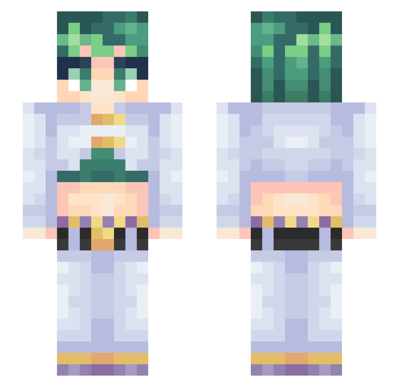 RogwenAMM Minecraft skin, front and back view