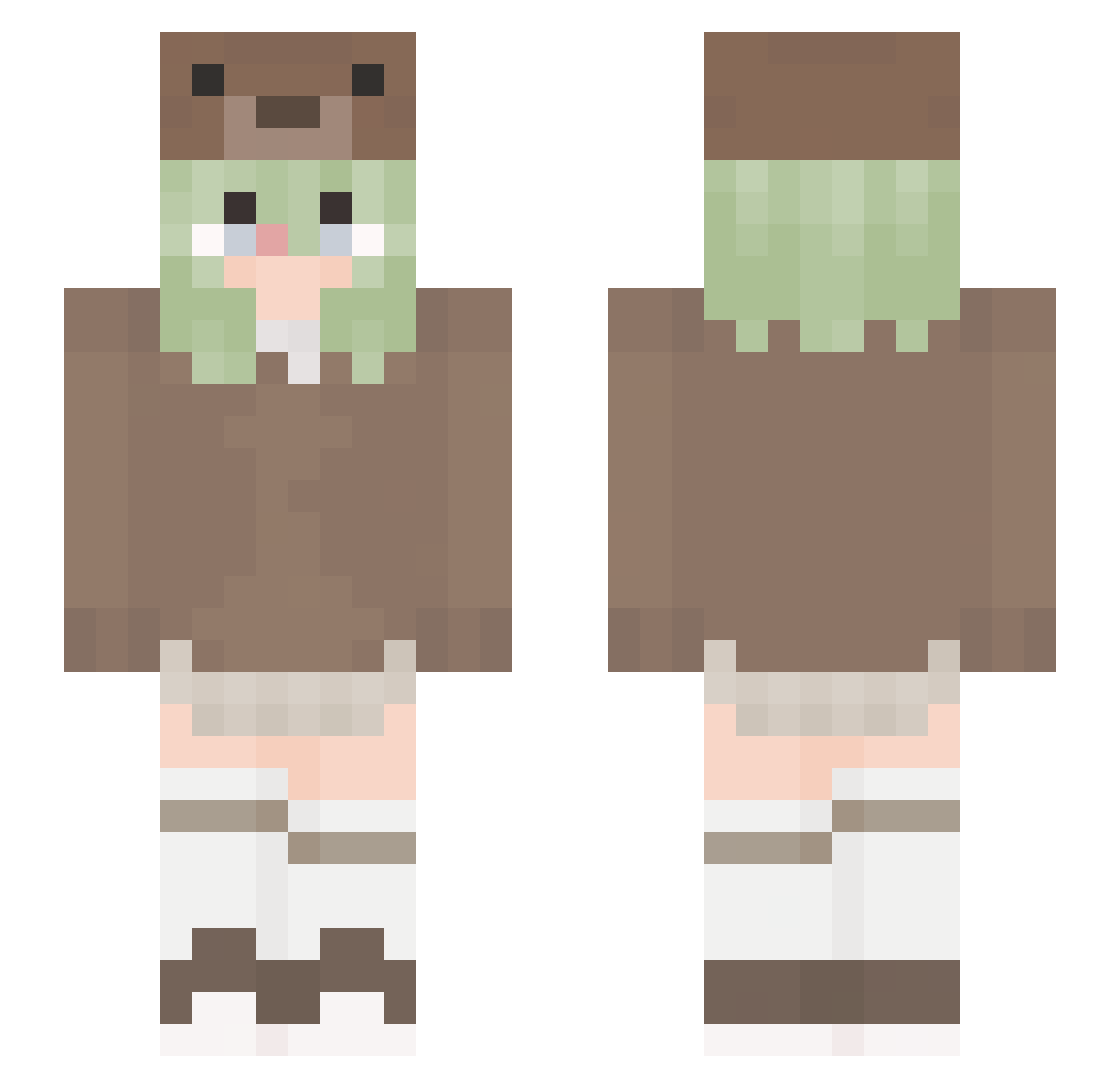 Knoxs_Wife Minecraft skin, front and back view