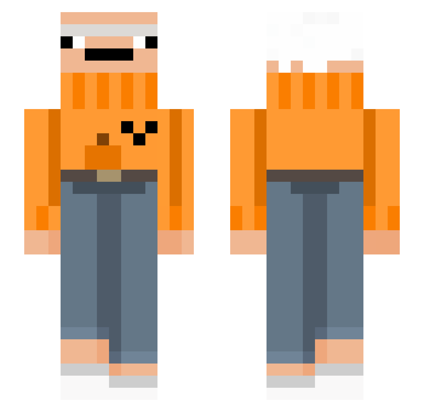 Pynczak1981 Minecraft skin, front and back view