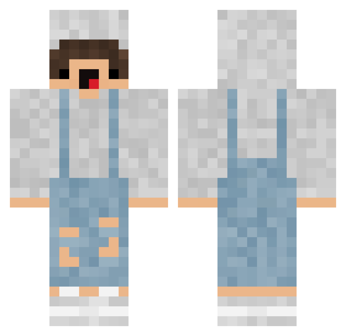 xhiics_ Minecraft skin, front and back view