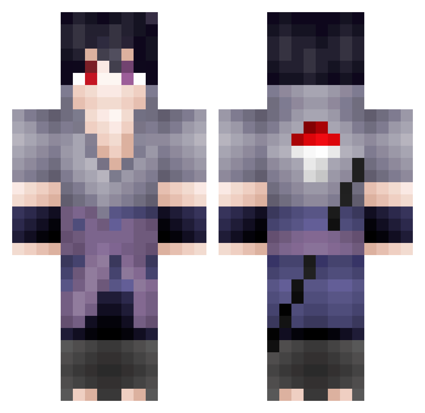kurcik1910 Minecraft skin, front and back view