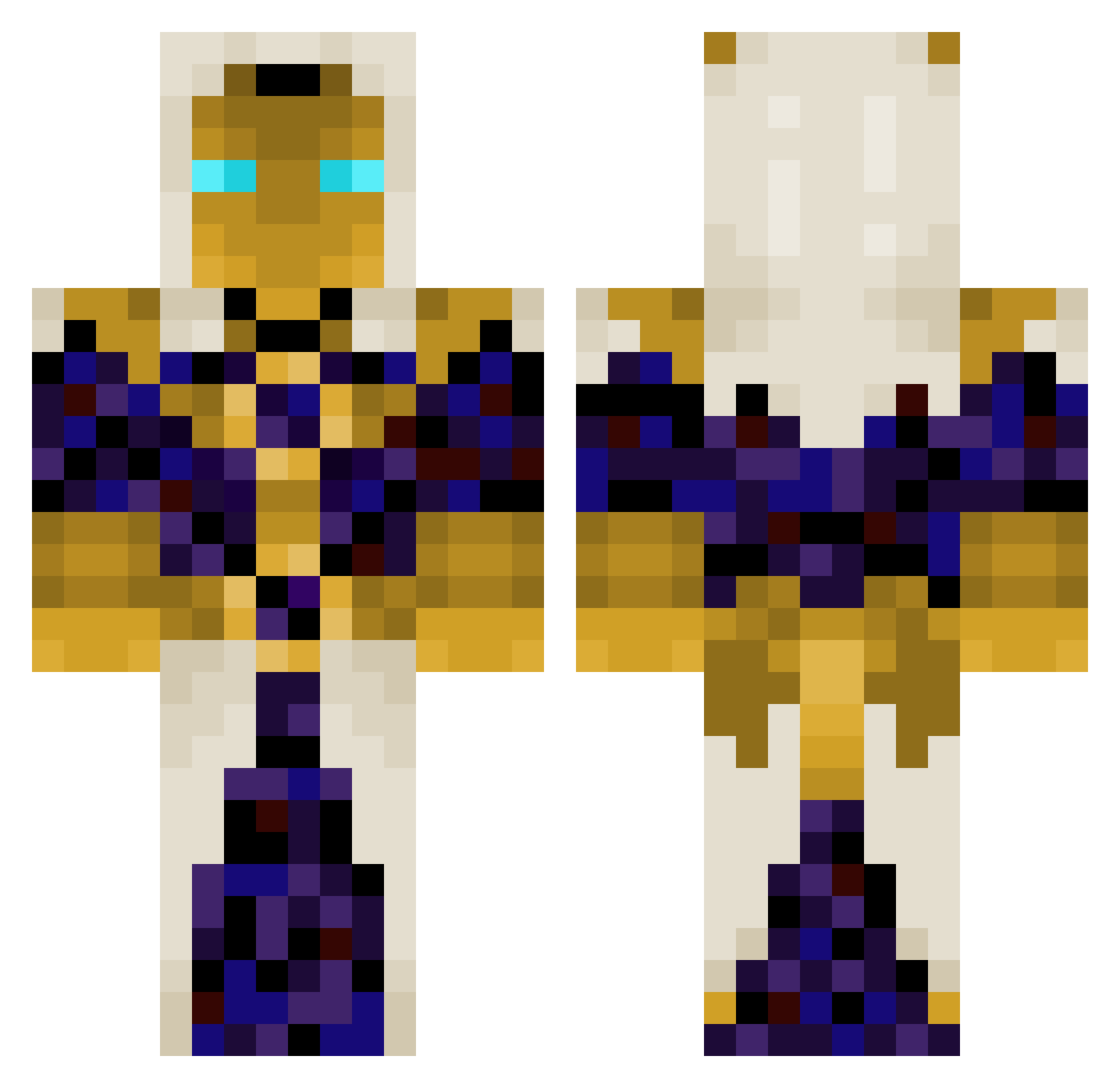 xKa1Zer Minecraft skin, front and back view