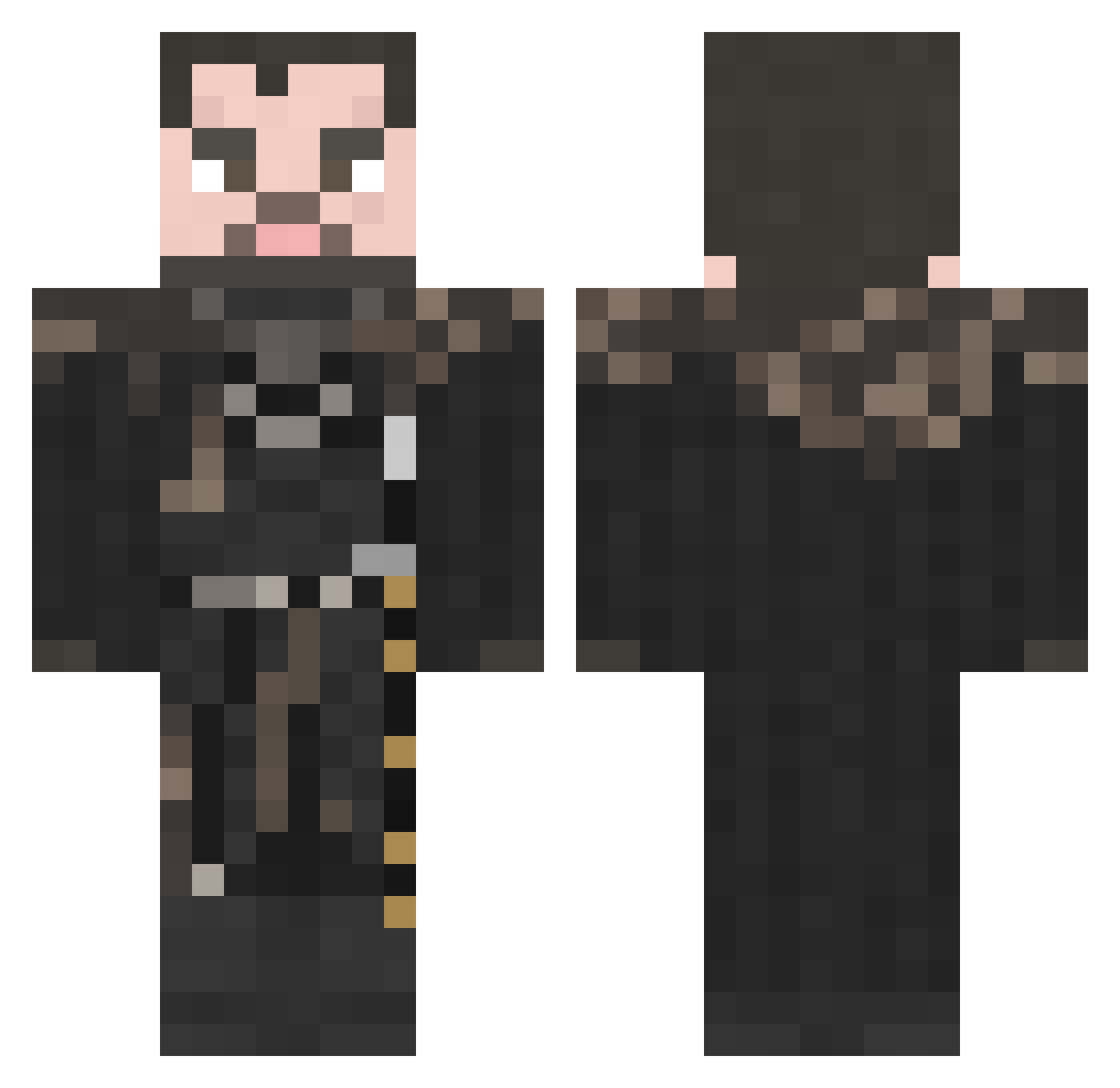 iormx Minecraft skin, front and back view