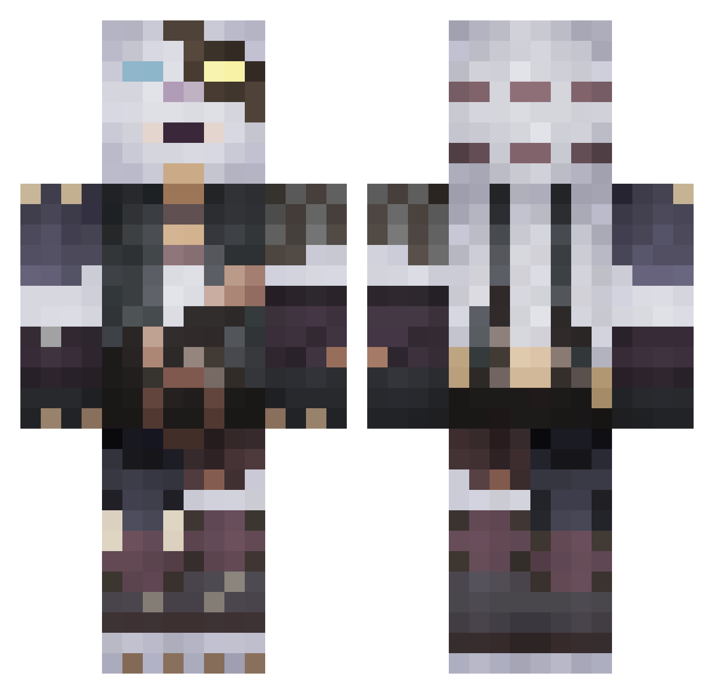 robaczek135 Minecraft skin, front and back view