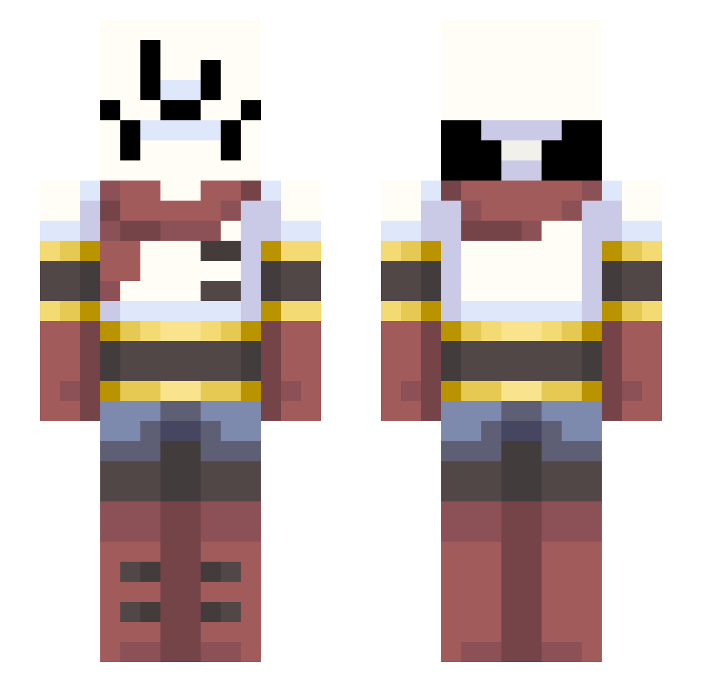 JSnakes2012 Minecraft skin, front and back view