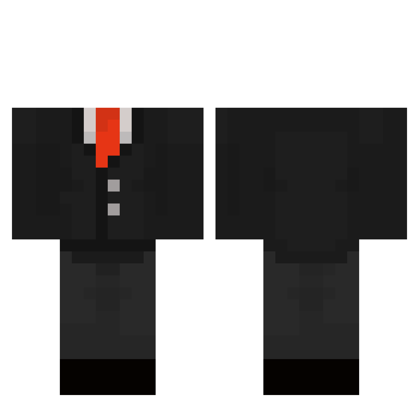 ItsMKJ Minecraft skin, front and back view