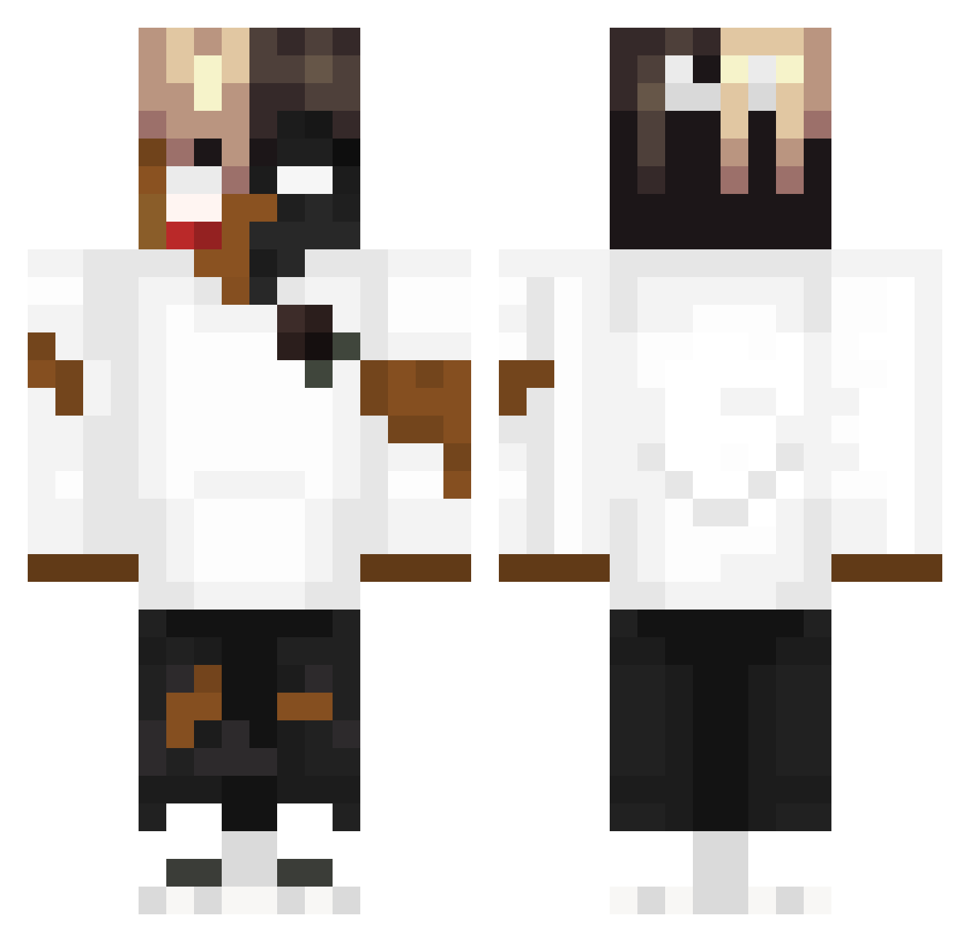 ix3zam Minecraft skin, front and back view