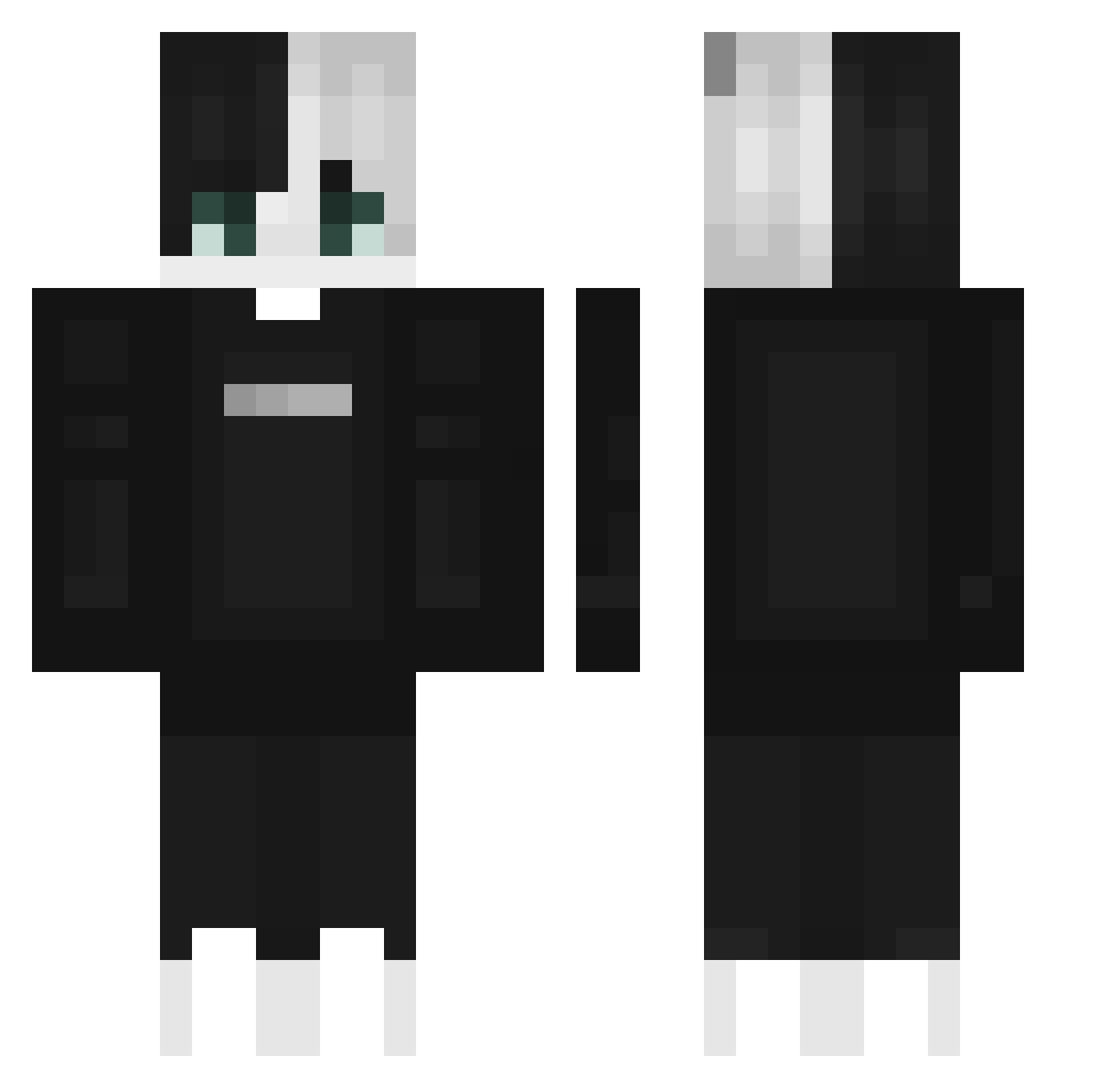 Luse Minecraft skin, front and back view