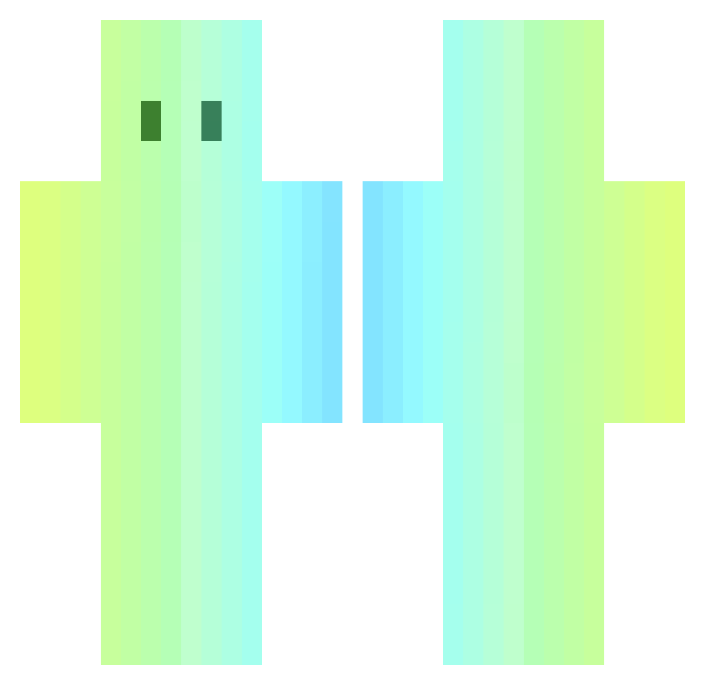 TheGonk_Koala Minecraft skin, front and back view