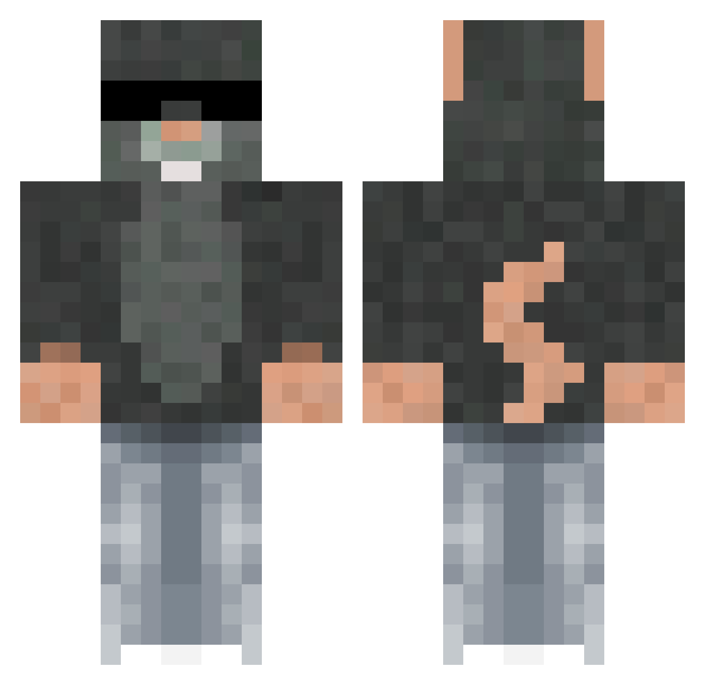 rat_sand Minecraft skin, front and back view