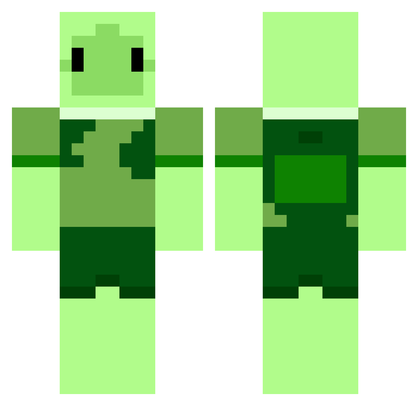 ZephyrHedgehog Minecraft skin, front and back view