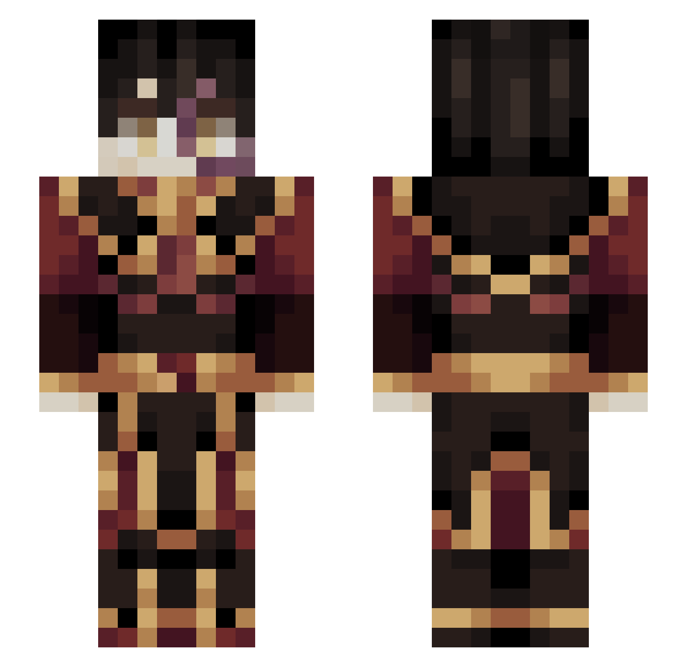 Ei_Ni Minecraft skin, front and back view