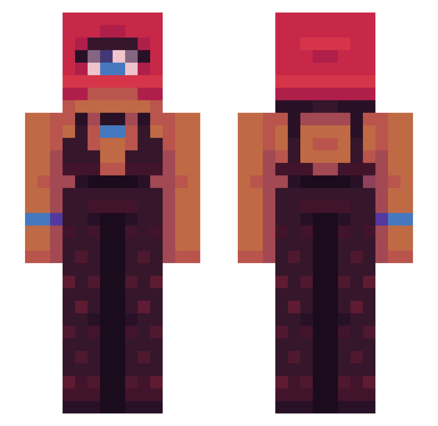 KimXuYan Minecraft skin, front and back view