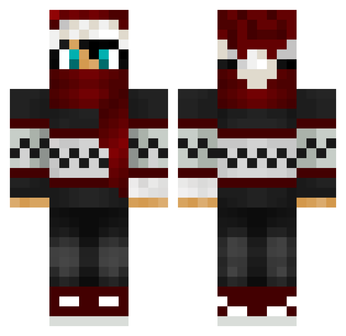 Ralph3000 Minecraft skin, front and back view