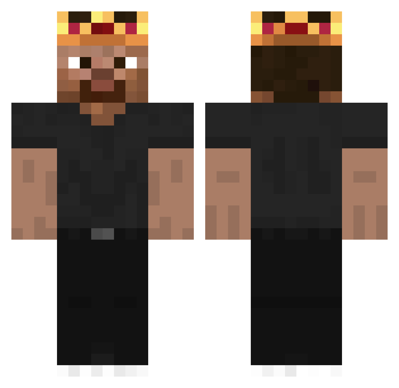 Vicke_Vire Minecraft skin, front and back view