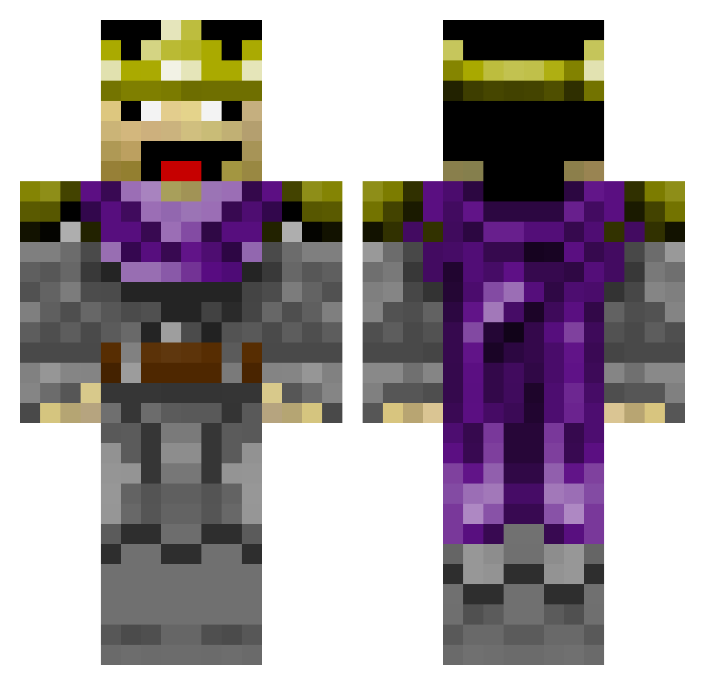 Daloris Minecraft skin, front and back view