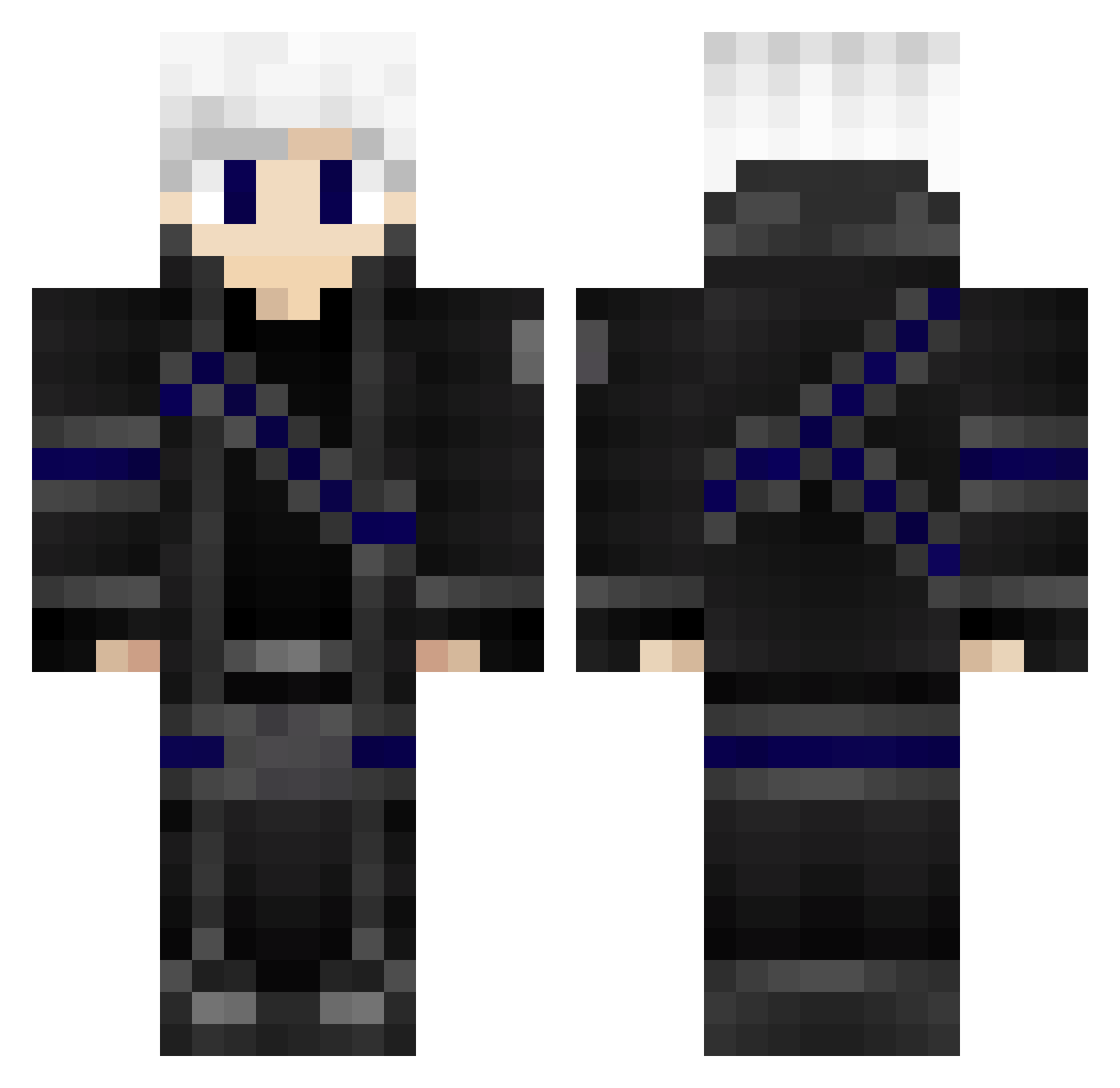 Creevish Minecraft skin, front and back view