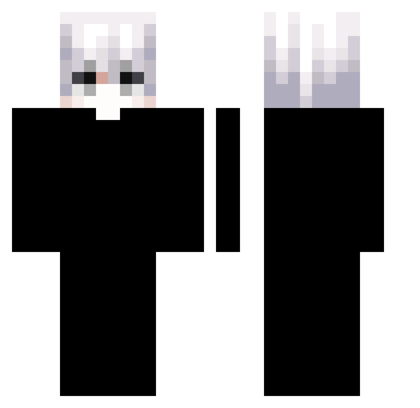 ActBrokeStayRich Minecraft skin, front and back view