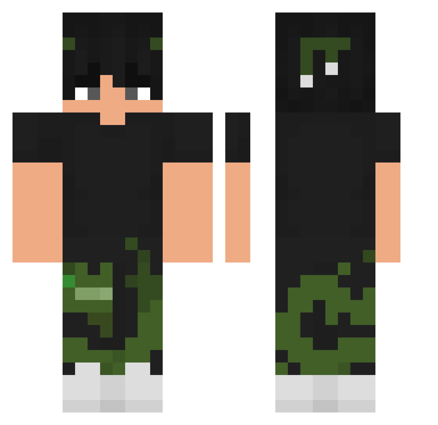stynk1 Minecraft skin, front and back view