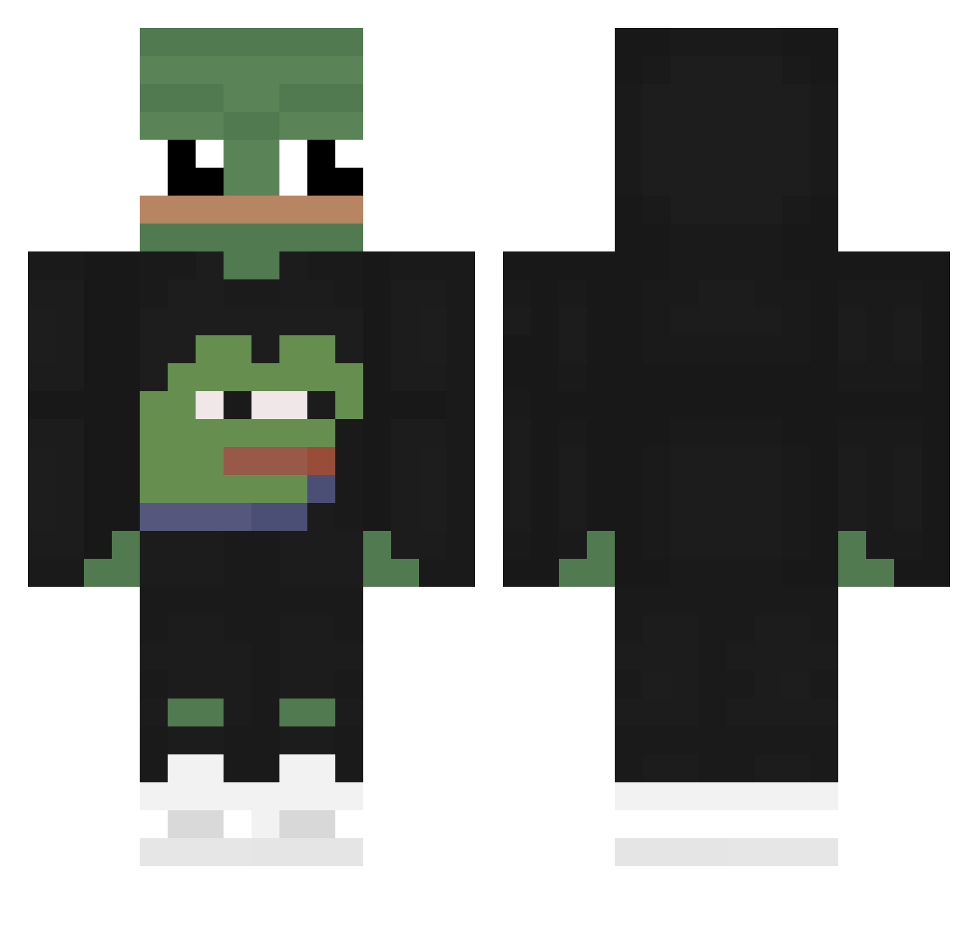 speckify Minecraft skin, front and back view