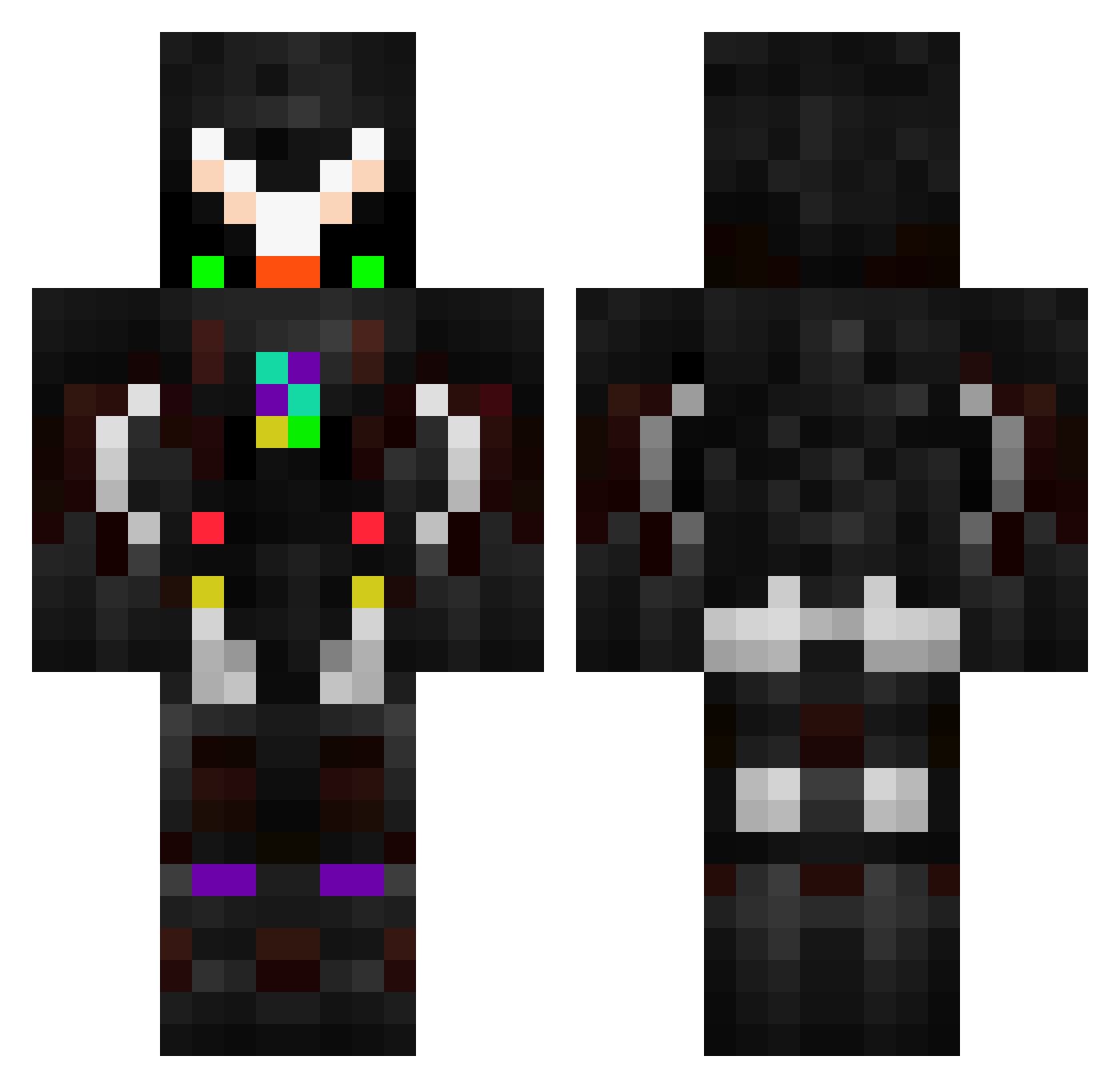Flexi_Minecraft Minecraft skin, front and back view