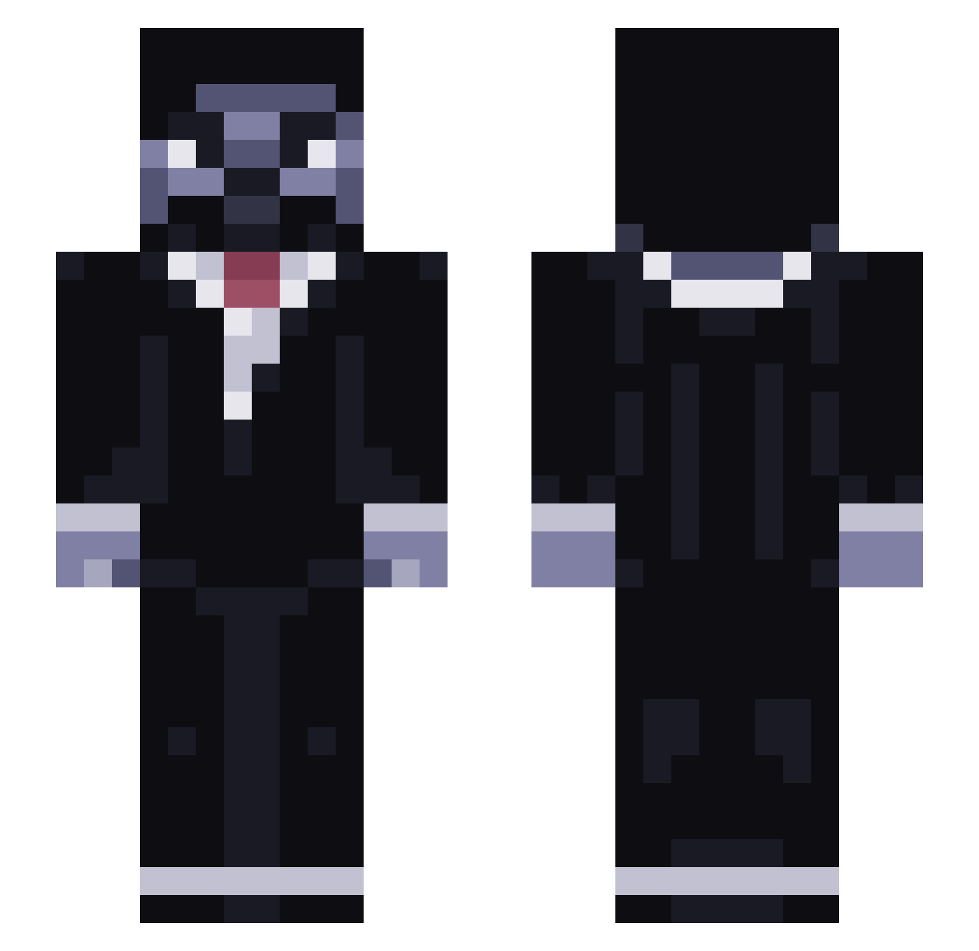 SomethingSmellz Minecraft skin, front and back view