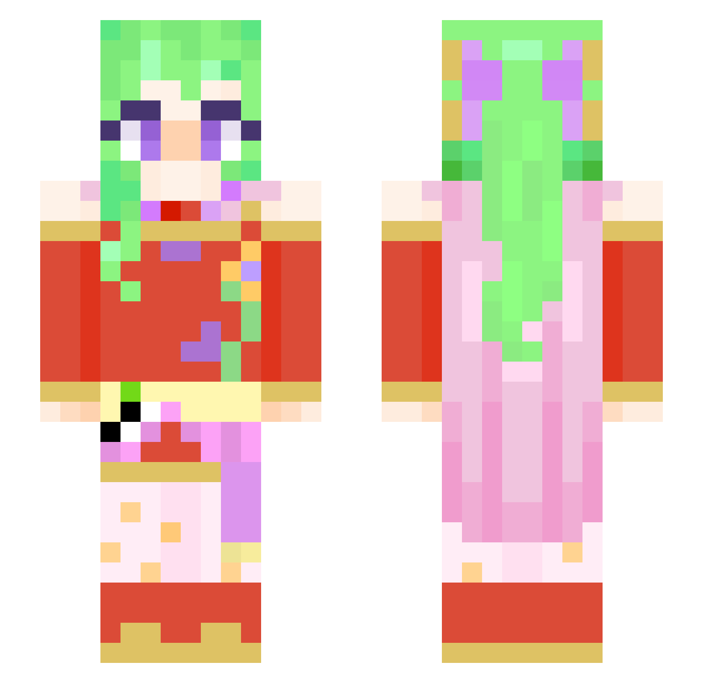 Seigneur_Lorkas Minecraft skin, front and back view