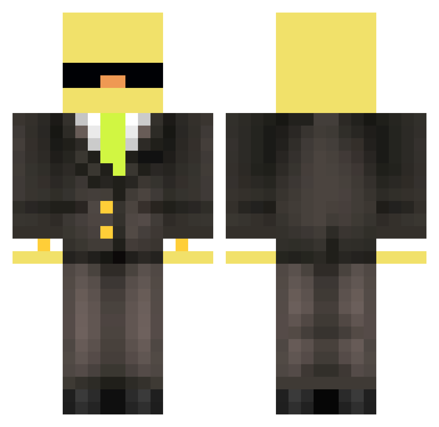 wavegamee Minecraft skin, front and back view