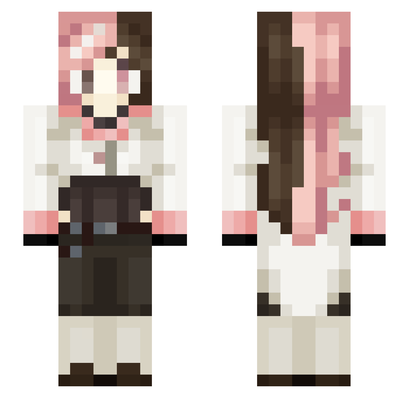 FinnHC Minecraft skin, front and back view
